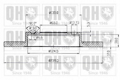 QUINTON HAZELL bdc1046 -  Тормозной диск